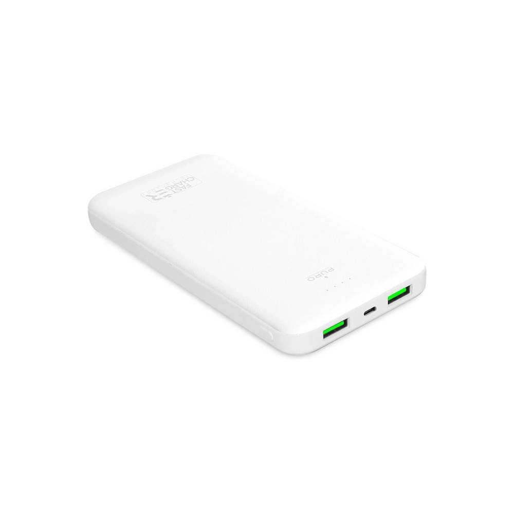 Hurtownia GSM - Powerbank PURO White Fast Charger 10000 mAh, 2xUSB-A + 1xUSB-C (biały) - PUR443WHT - {ean13} - Hurt