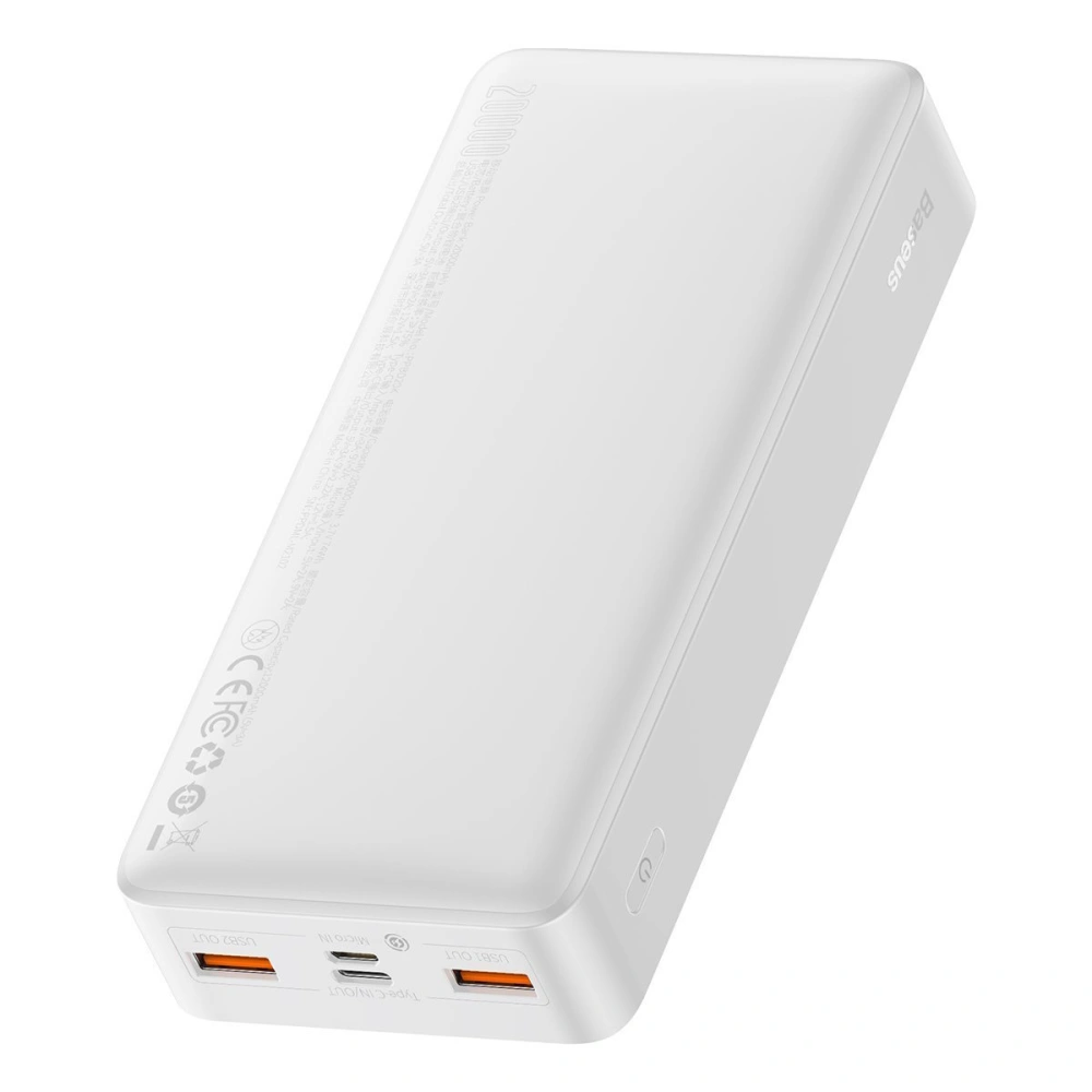 Hurtownia GSM - PowerBank Baseus Bipow 20000mAh, 2xUSB, USB-C, 20W (bílý) - BSU2868WHT - {ean13} - Hurt