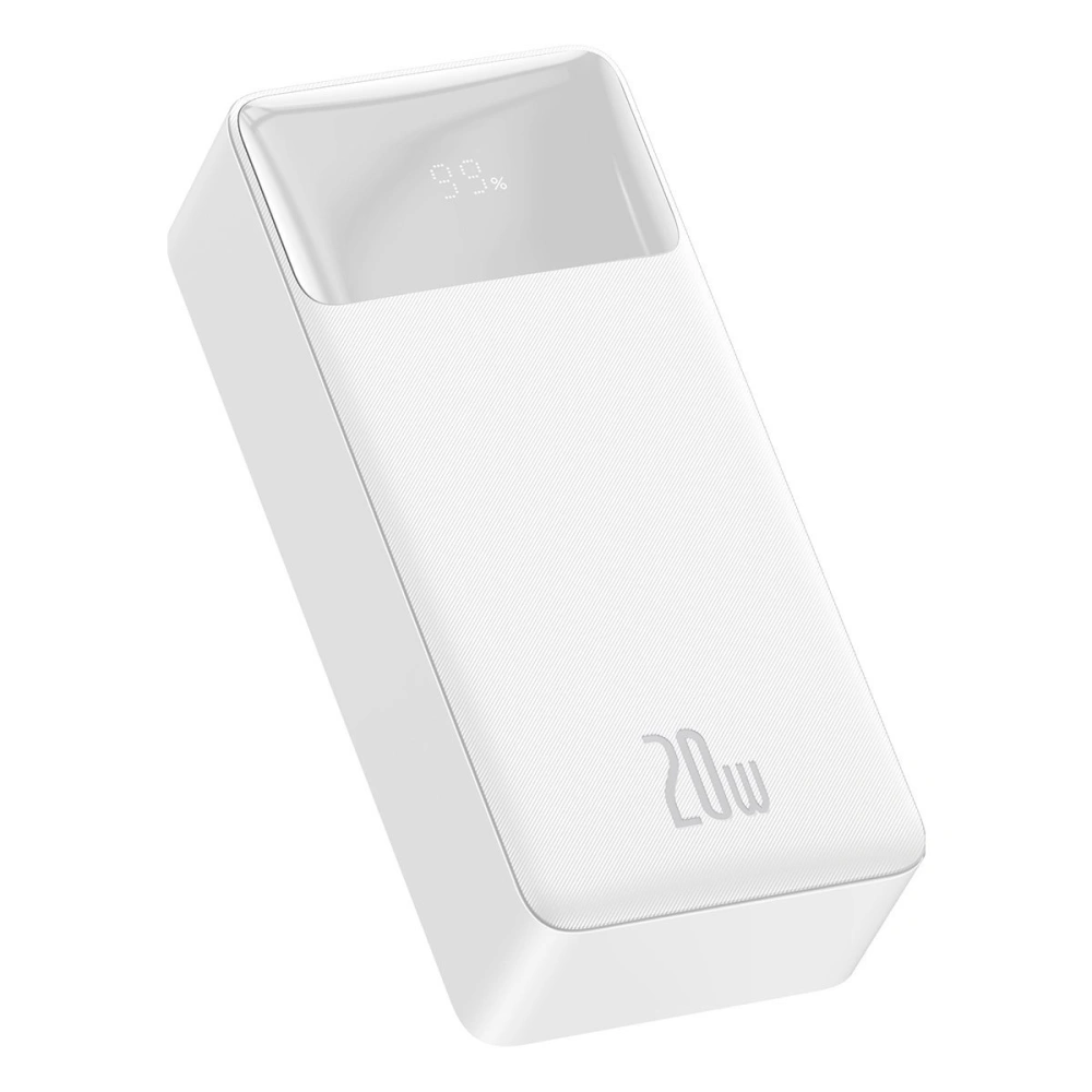 Hurtownia GSM - PowerBank Baseus Bipow 30000mAh, 2xUSB, USB-C, 20W (bílá) - BSU2869WHT - {ean13} - Hurt