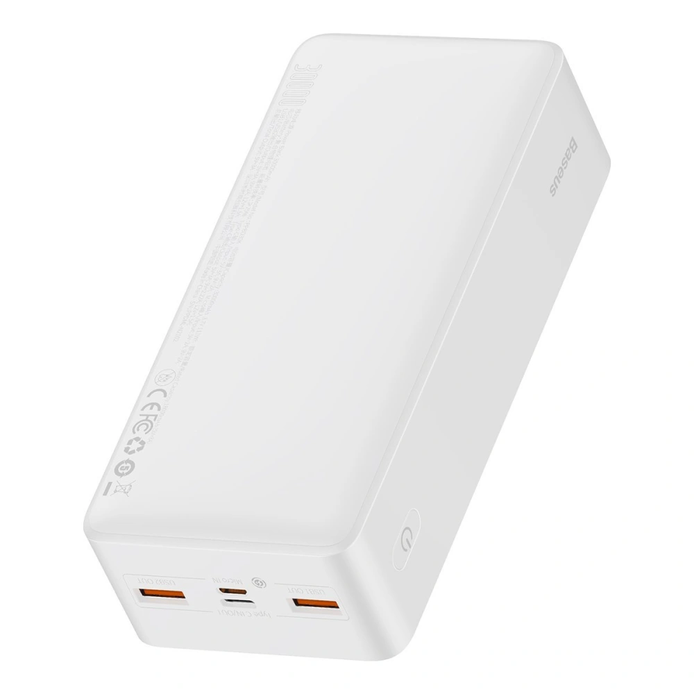Hurtownia GSM - PowerBank Baseus Bipow 30000mAh, 2xUSB, USB-C, 20W (bílá) - BSU2869WHT - {ean13} - Hurt