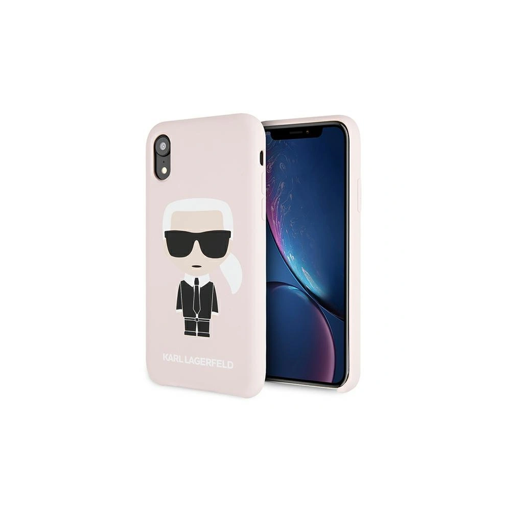 Etui Karl Lagerfeld KLHCI61SLFKPI Apple iPhone XR světle růžový/hardcase silikonový Iconic