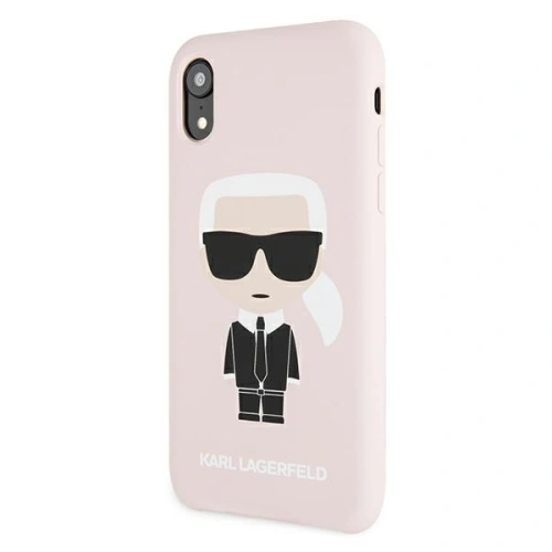 Etui Karl Lagerfeld KLHCI61SLFKPI Apple iPhone XR jasnoróżowy/light pink hardcase Silicone Iconic