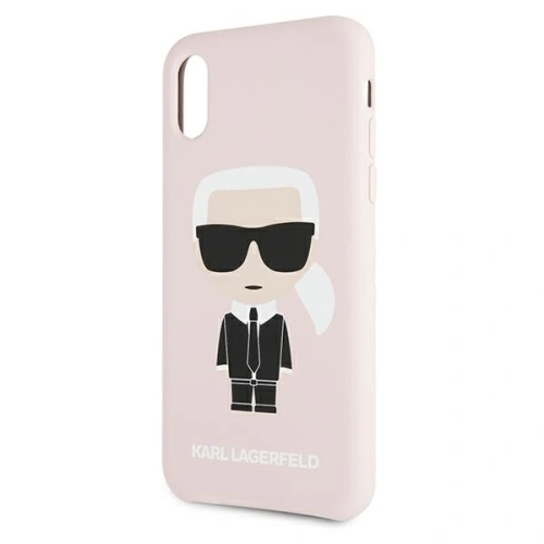 Etui Karl Lagerfeld KLHCI61SLFKPI Apple iPhone XR jasnoróżowy/light pink hardcase Silicone Iconic