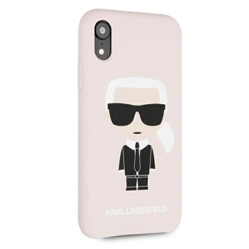 Etui Karl Lagerfeld KLHCI61SLFKPI Apple iPhone XR jasnoróżowy/light pink hardcase Silicone Iconic