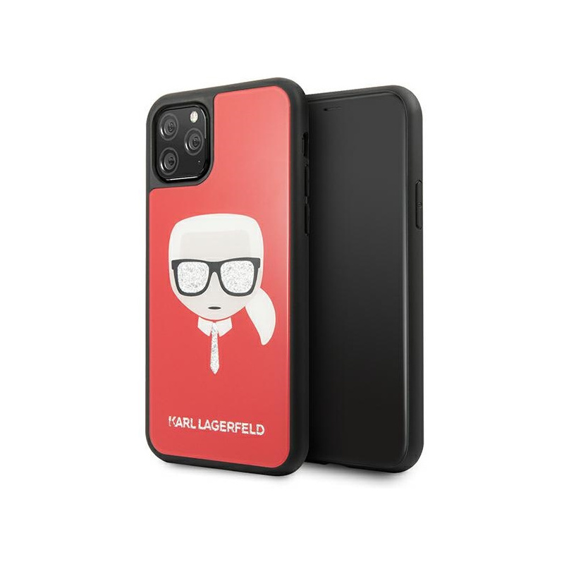 Hurtownia Karl Lagerfeld - 3700740459669 - KLD590RED - Etui Karl Lagerfeld KLHCN58DLHRE Apple iPhone 11 Pro czerwony/red Iconic Glitter Karl`s Head - B2B homescreen