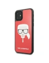 Etui Karl Lagerfeld KLHCN61DLHRE Apple iPhone 11 czerwony/red Iconic Glitter Karl`s Head