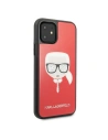 Etui Karl Lagerfeld KLHCN61DLHRE Apple iPhone 11 czerwony/red Iconic Glitter Karl`s Head