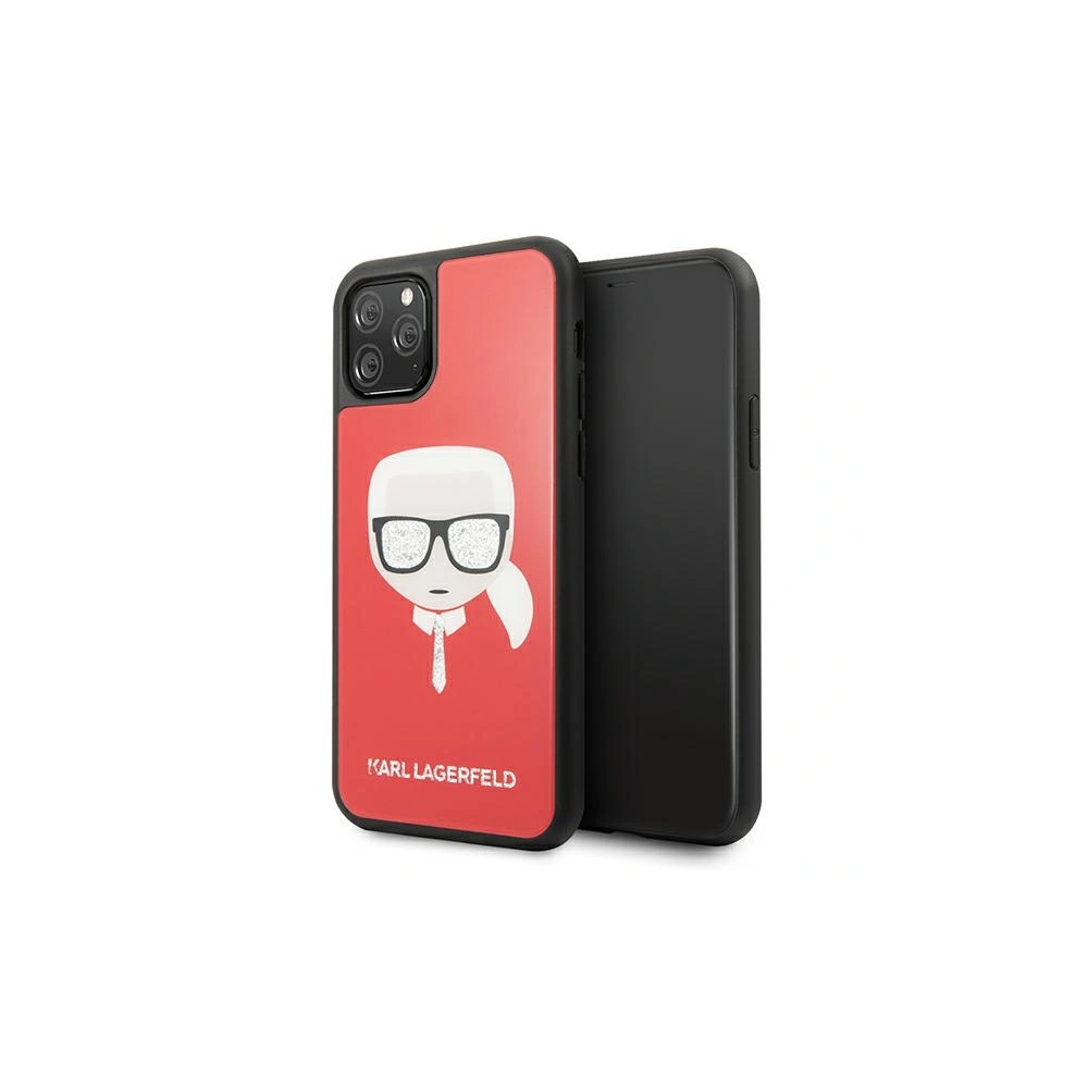 Hurtownia GSM - Etui Karl Lagerfeld KLHCN65DLHRE Apple iPhone 11 Pro Max czerwony/red Iconic Glitter Karl`s Head - KLD592RED - {ean13} - Hurt