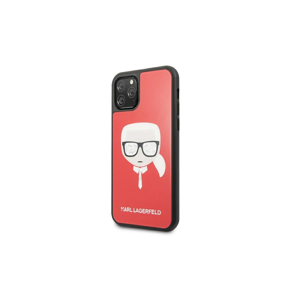 Hurtownia GSM - Etui Karl Lagerfeld KLHCN65DLHRE Apple iPhone 11 Pro Max czerwony/red Iconic Glitter Karl`s Head - KLD592RED - {ean13} - Hurt