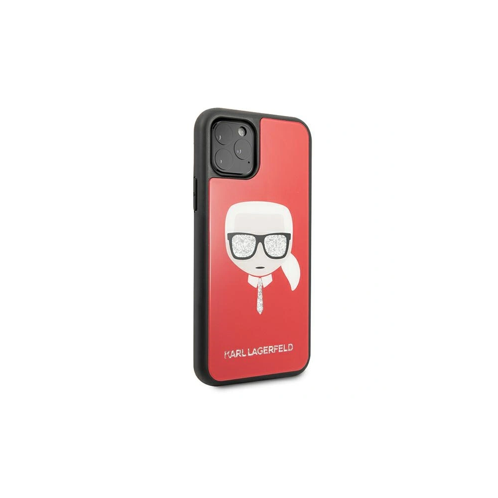 Hurtownia GSM - Etui Karl Lagerfeld KLHCN65DLHRE Apple iPhone 11 Pro Max czerwony/red Iconic Glitter Karl`s Head - KLD592RED - {ean13} - Hurt