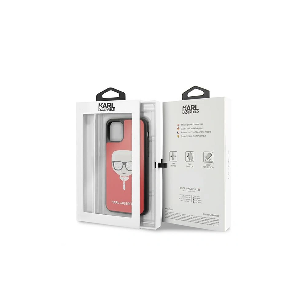 Hurtownia GSM - Etui Karl Lagerfeld KLHCN65DLHRE Apple iPhone 11 Pro Max czerwony/red Iconic Glitter Karl`s Head - KLD592RED - {ean13} - Hurt