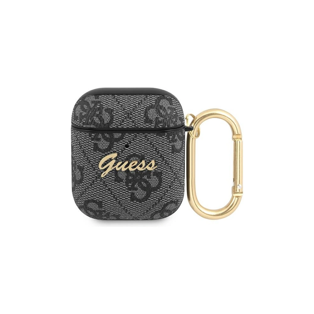 Hurtownia GSM - Etui Guess GUA24GSMK Apple AirPods cover szary/grey 4G Script Metal Collection - GUE1161GRY - {ean13} - Hurt