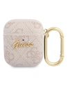 Etui Guess GUA24GSMP Apple AirPods kryt růžový/pink 4G Script Metal Collection