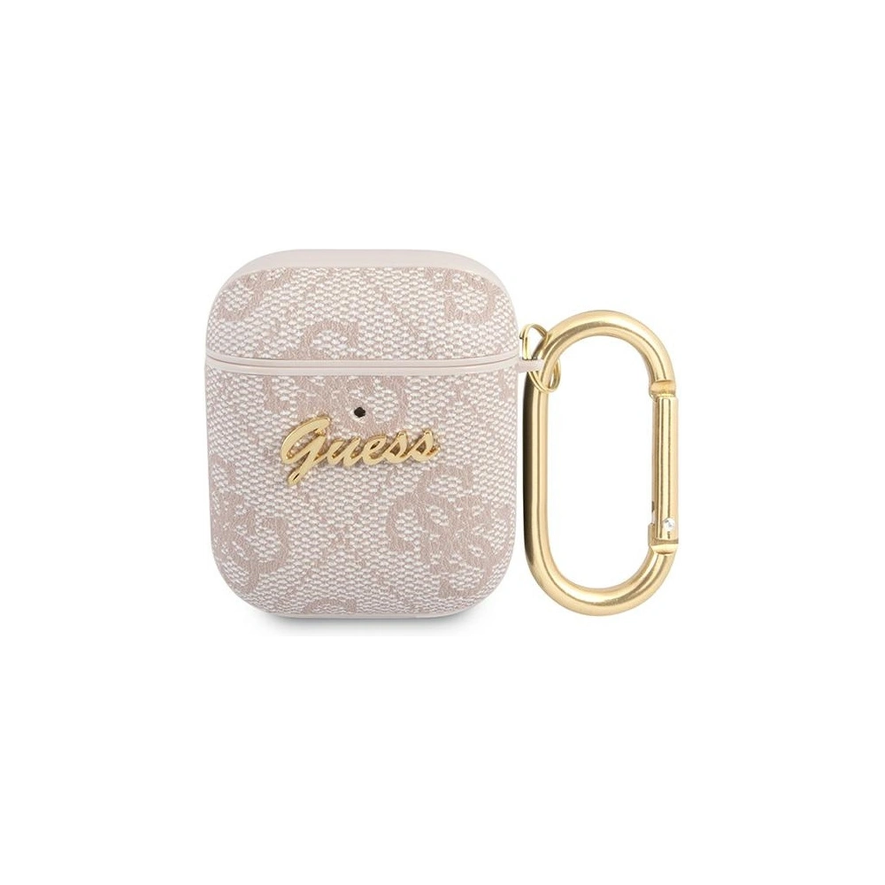 Hurtownia GSM - Etui Guess GUA24GSMP Apple AirPods cover różowy/pink 4G Script Metal Collection - GUE1162PNK - {ean13} - Hurt
