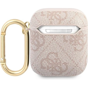 Hurtownia GSM - Etui Guess GUA24GSMP Apple AirPods kryt růžový/pink 4G Script Metal Collection - GUE1162PNK - {ean13} - Hurt