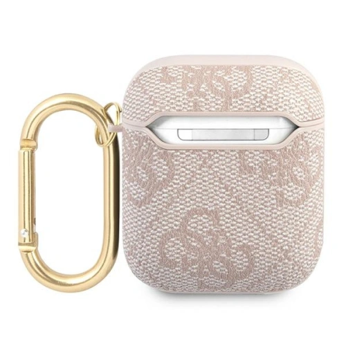 Etui Guess GUA24GSMP Apple AirPods cover różowy/pink 4G Script Metal Collection