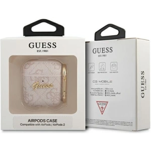 Hurtownia GSM - Etui Guess GUA24GSMP Apple AirPods kryt růžový/pink 4G Script Metal Collection - GUE1162PNK - {ean13} - Hurt