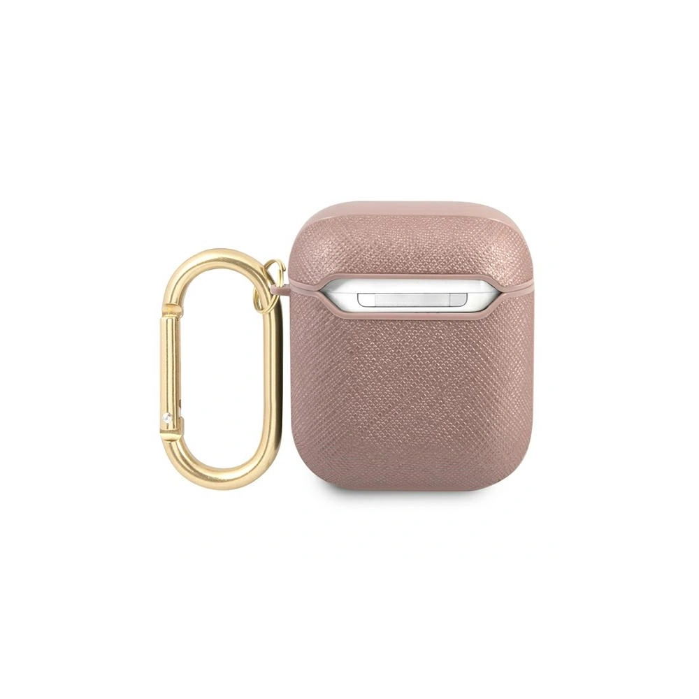 Hurtownia GSM - Etui Guess GUA2SASMP Apple AirPods kryt růžový/pink Saffiano Script Metal Collection - GUE1165PNK - {ean13} - Hurt