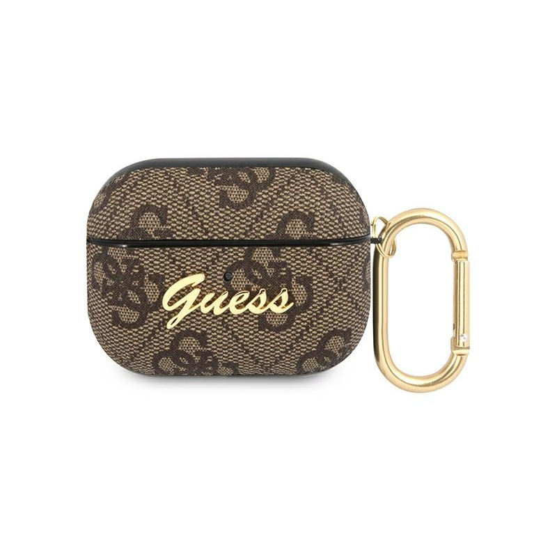 Hurtownia Guess - 3666339009731 - GUE1168BR - Etui Guess GUAP4GSMW Apple AirPods Pro cover brązowy/brown 4G Script Metal Collection - B2B homescreen