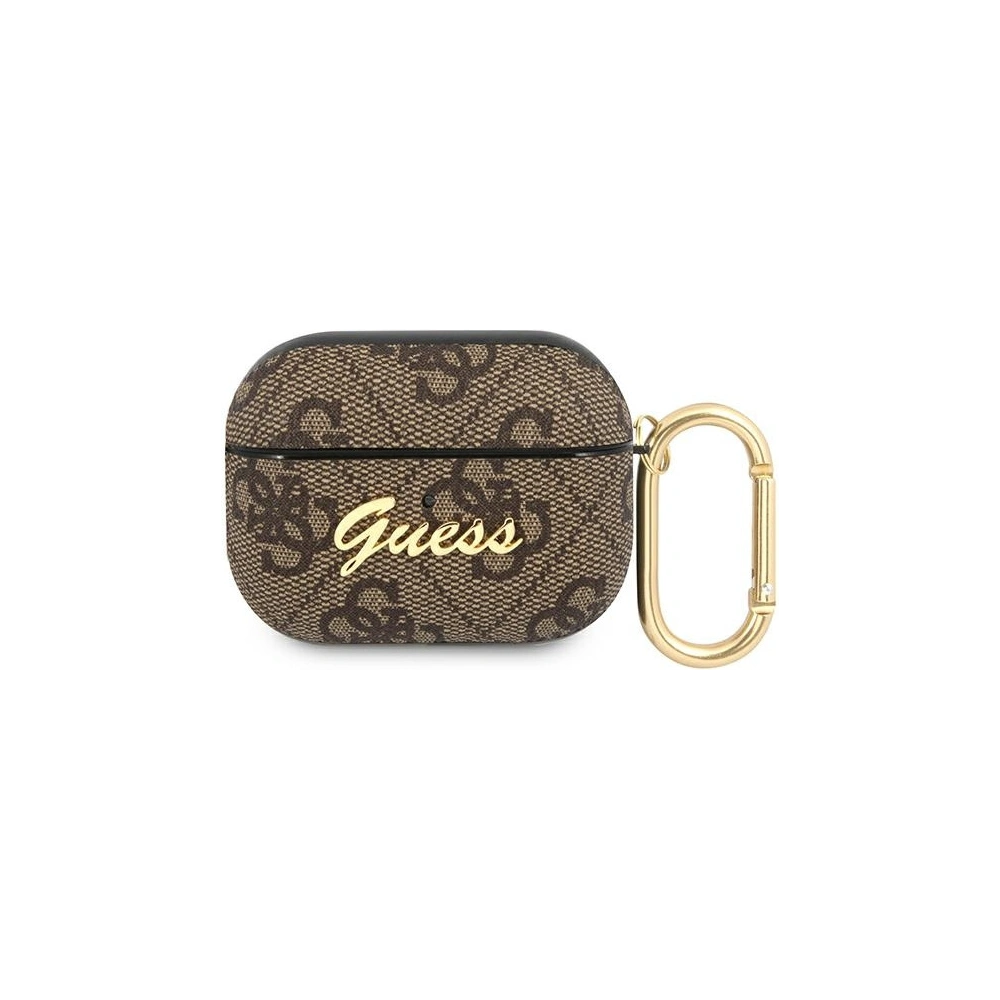 Hurtownia GSM - Etui Guess GUAP4GSMW Apple AirPods Pro obal hnědý/brown 4G Script Metal Collection - GUE1168BR - {ean13} - Hurt