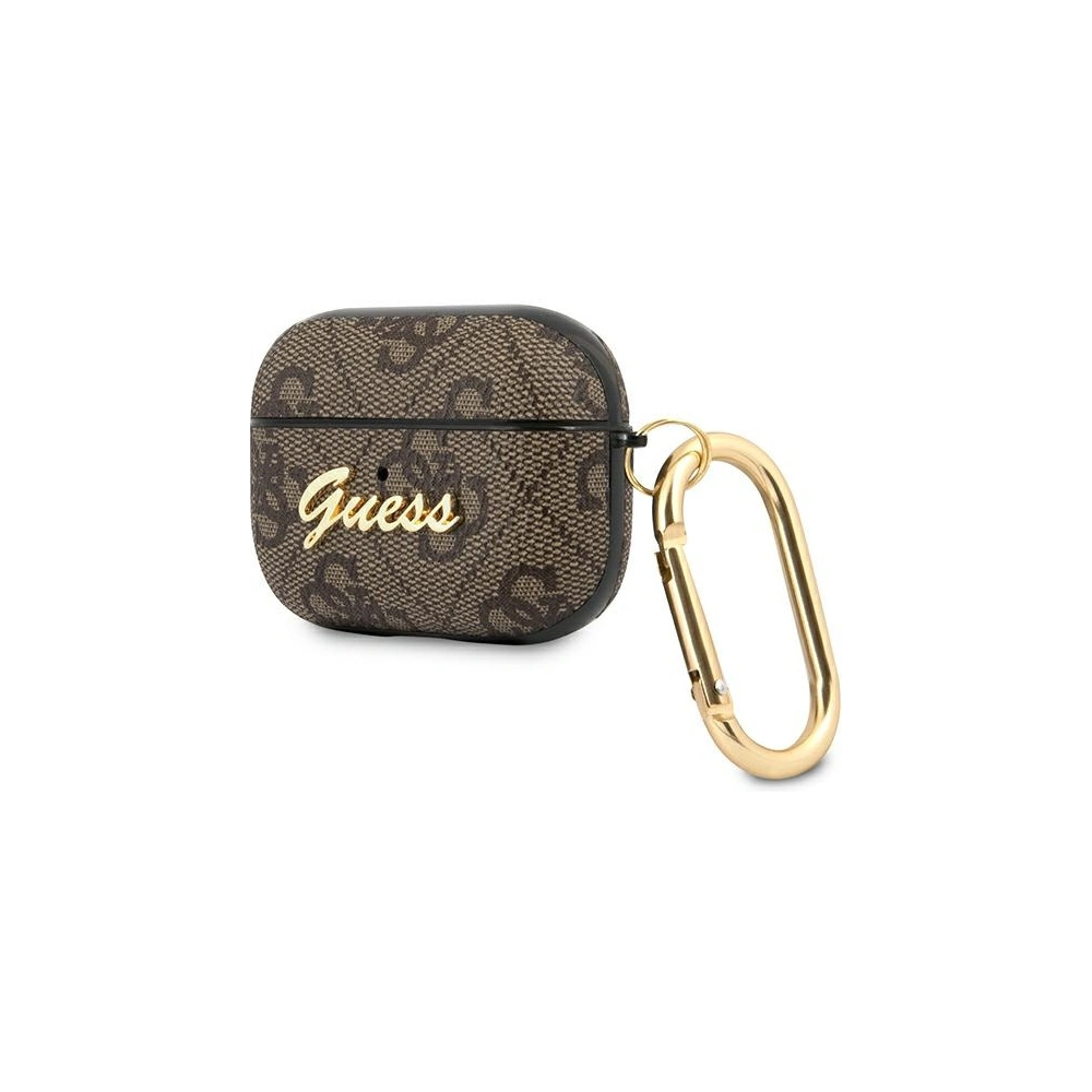 Hurtownia GSM - Etui Guess GUAP4GSMW Apple AirPods Pro obal hnědý/brown 4G Script Metal Collection - GUE1168BR - {ean13} - Hurt