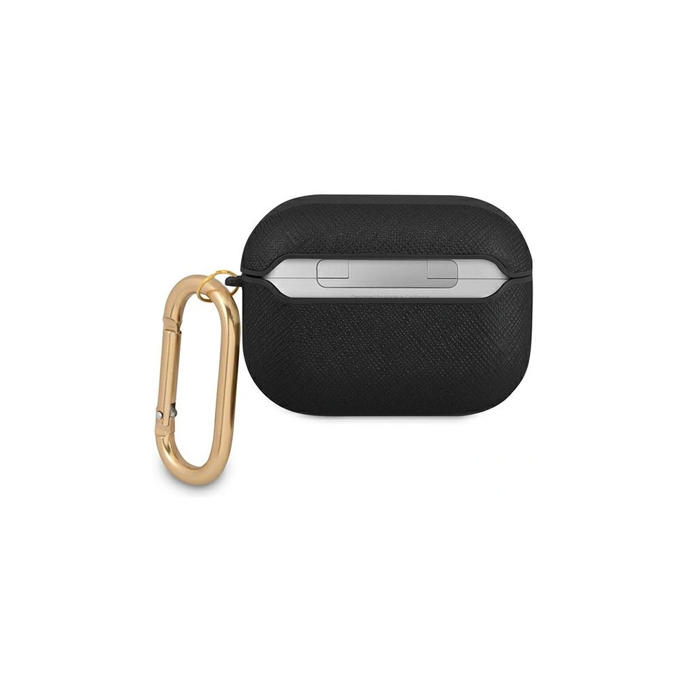Hurtownia GSM - Etui Guess GUAPSASMK Apple AirPods Pro kryt černý/black Saffiano Script Metal Collection - GUE1169BLK - {ean13} - Hurt