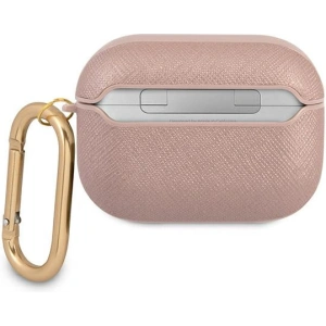 Hurtownia GSM - Etui Guess GUAPSASMP Apple AirPods Pro cover różowy/pink Saffiano Script Metal Collection - GUE1170PNK - {ean13} - Hurt