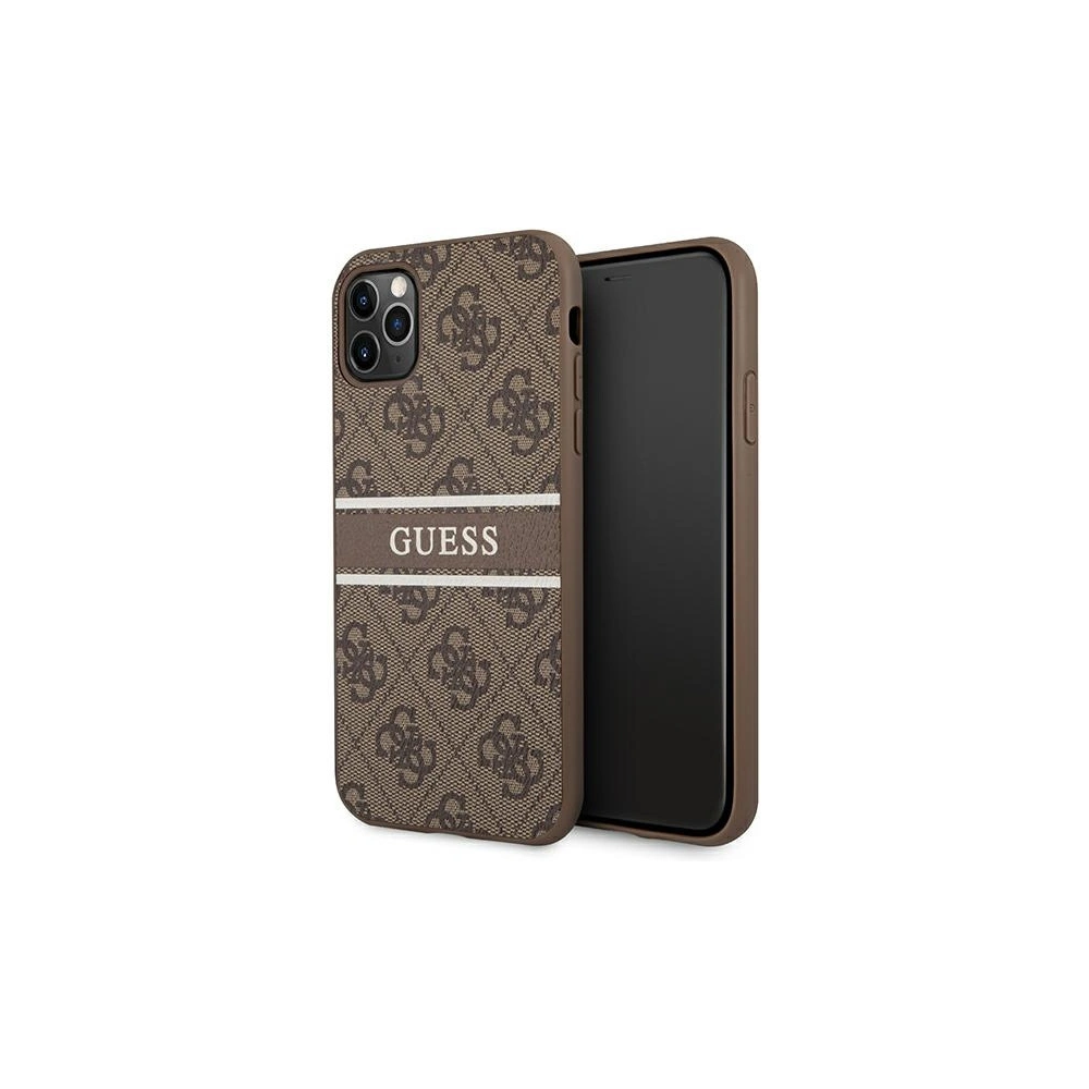 Etui Guess GUHCN584GDBR Apple iPhone 11 Pro brązowy/brown hardcase 4G Stripe