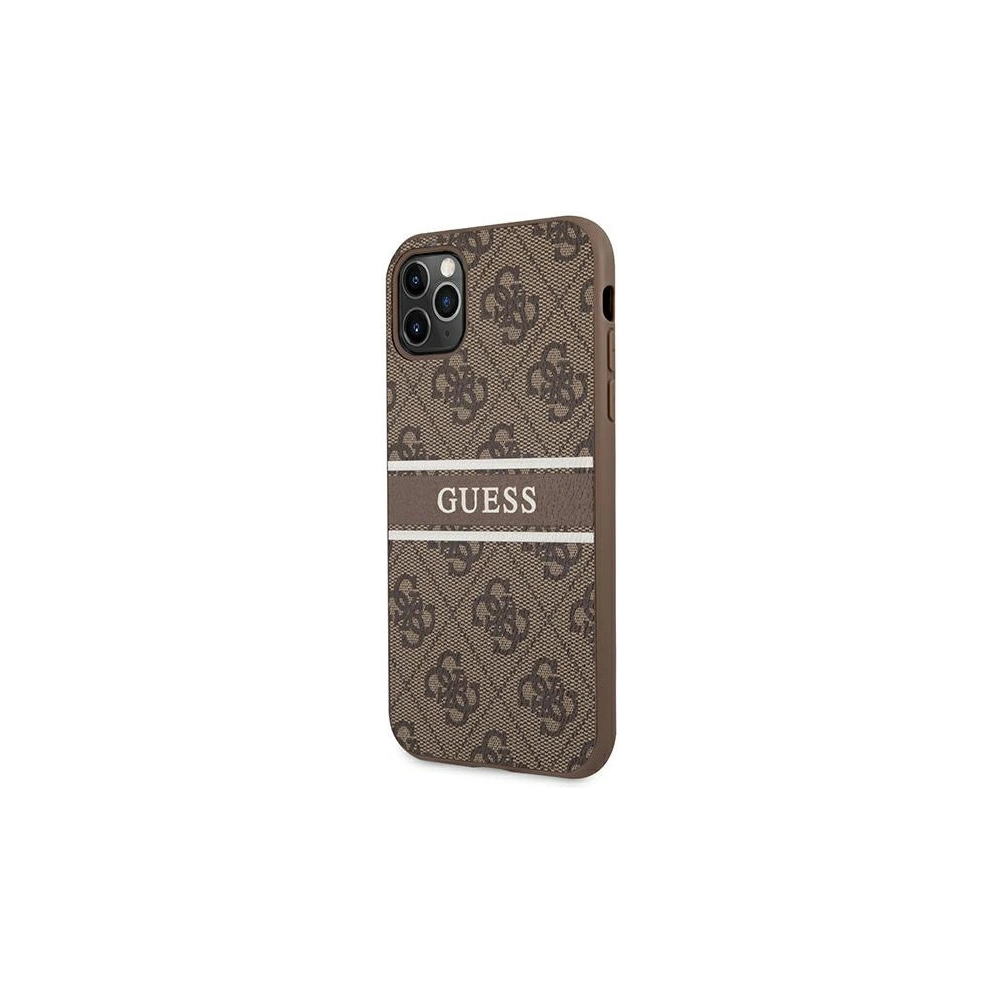 Etui Guess GUHCN584GDBR Apple iPhone 11 Pro brązowy/brown hardcase 4G Stripe