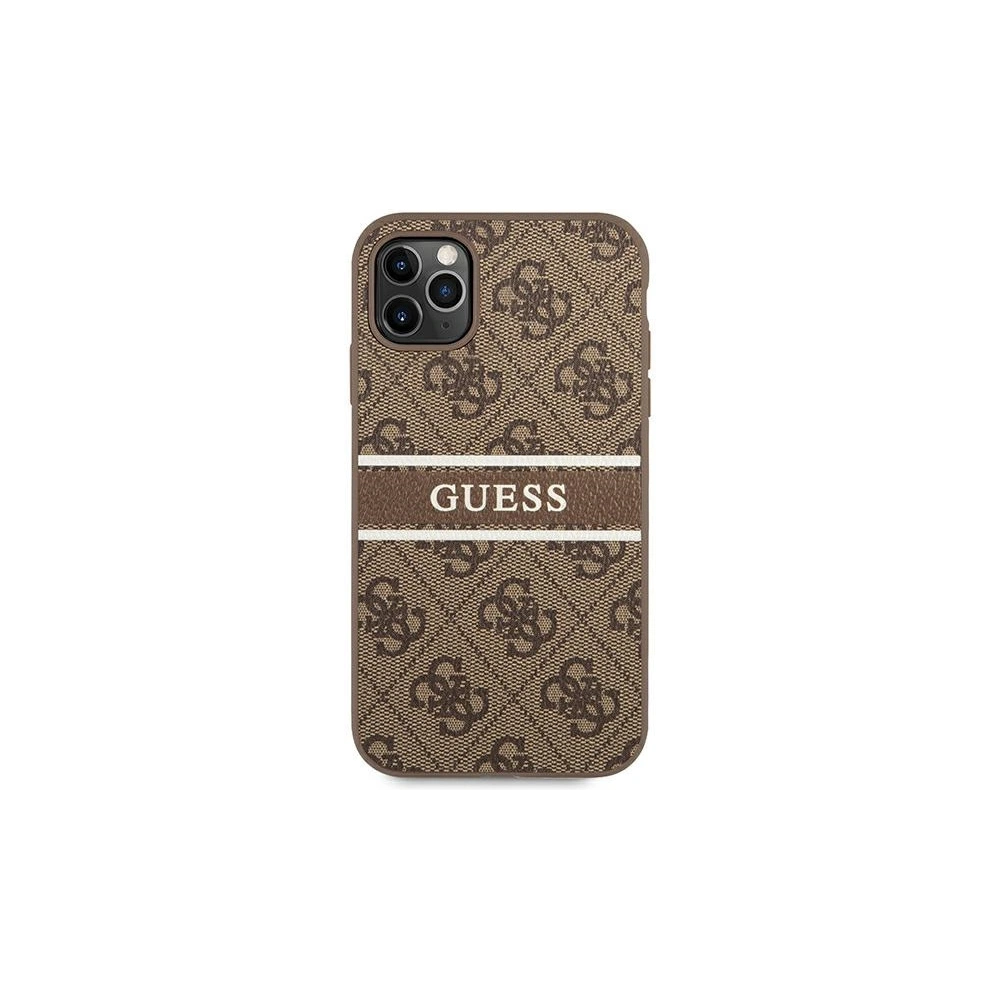 Etui Guess GUHCN584GDBR Apple iPhone 11 Pro brązowy/brown hardcase 4G Stripe