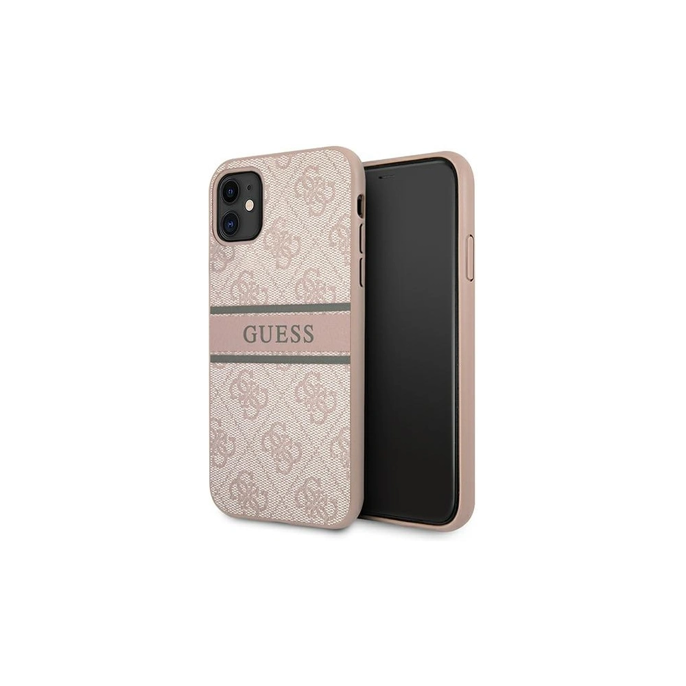 Etui Guess GUHCN614GDPI Apple iPhone 11 różowy/pink hardcase 4G Stripe