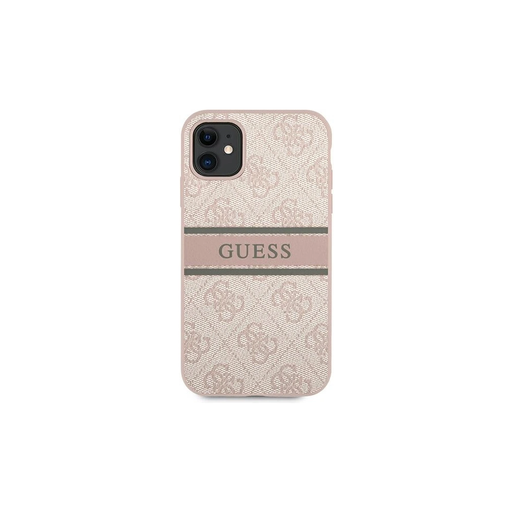 Etui Guess GUHCN614GDPI Apple iPhone 11 różowy/pink hardcase 4G Stripe