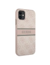 Guess GUHCN614GDPI Apple iPhone 11 pink hardcase 4G Stripe