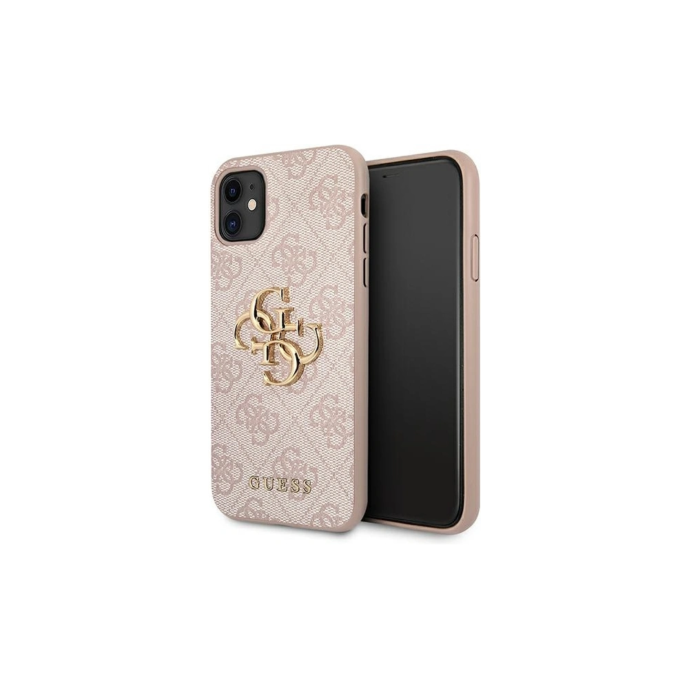 Guess GUHCN614GMGPI Apple iPhone 11 pink hardcase 4G Big Metal Logo