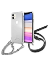 Hurtownia GSM - Guess Apple Case GUHCN61KC4GSSI iPhone 11 Transparentes Hartschalenetui 4G Silber Kette - GUE1180CL - {ean13} - Hurt