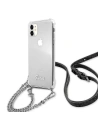 Hurtownia GSM - Guess Apple Case GUHCN61KC4GSSI iPhone 11 Transparentes Hartschalenetui 4G Silber Kette - GUE1180CL - {ean13} - Hurt