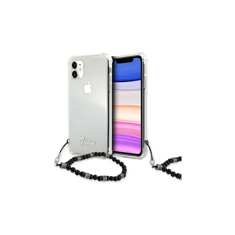 Wholesale Guess GUHCN61KPSBK iPhone 11 6,1" Transparent hardcase Black Pearl - GUE1181CL - {ean13} - Hurt