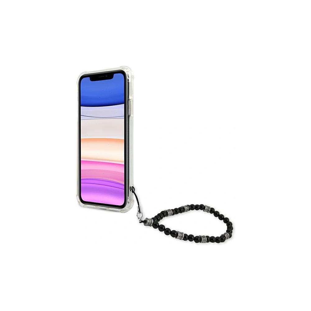 Hurtownia GSM - Etui Guess GUHCN61KPSBK Apple iPhone 11 Transparentní tvrzený obal Černá perla - GUE1181CL - {ean13} - Hurt
