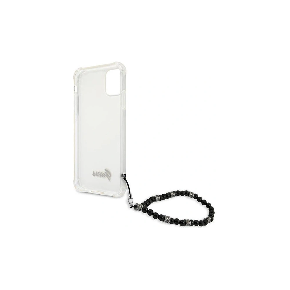 Hurtownia GSM - Etui Guess GUHCN61KPSBK Apple iPhone 11 Transparentní tvrzený obal Černá perla - GUE1181CL - {ean13} - Hurt