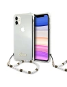 Etui Guess GUHCN61KPSWH Apple iPhone 11 Transparent hardcase White Pearl