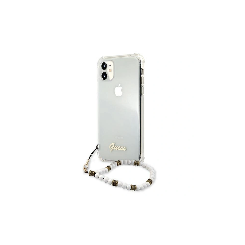 Hurtownia GSM - Etui Guess GUHCN61KPSWH Apple iPhone 11 Transparent hardcase White Pearl - GUE1182CL - {ean13} - Hurt