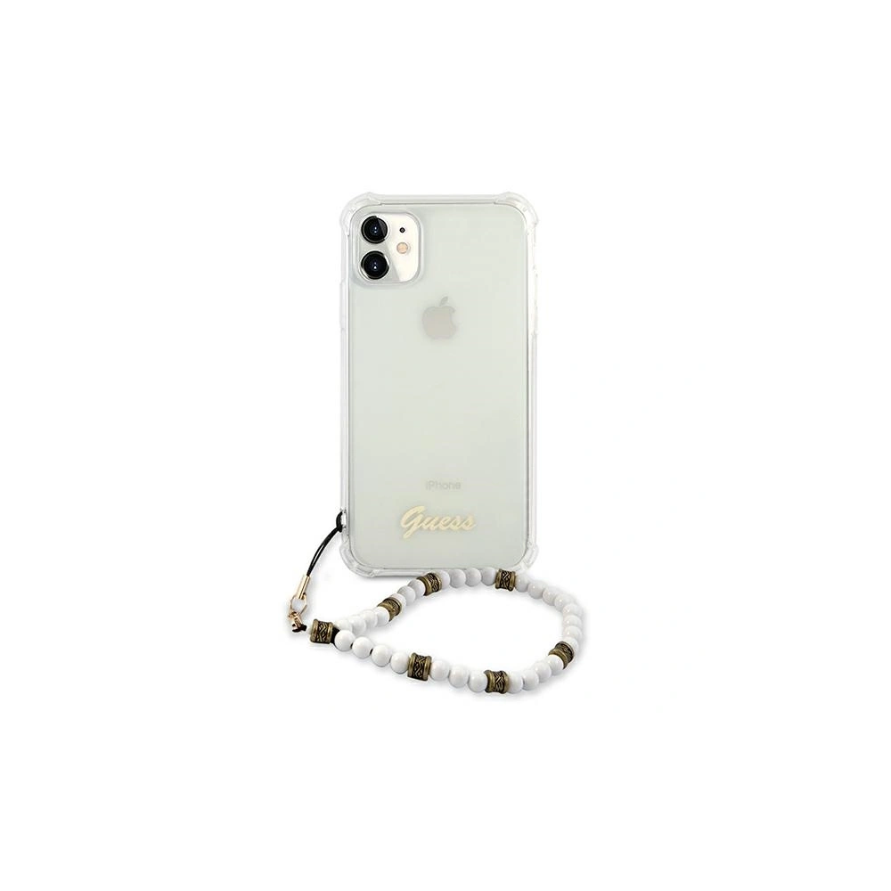 Hurtownia GSM - Etui Guess GUHCN61KPSWH Apple iPhone 11 Transparentní tvrdý obal Bílá perla - GUE1182CL - {ean13} - Hurt