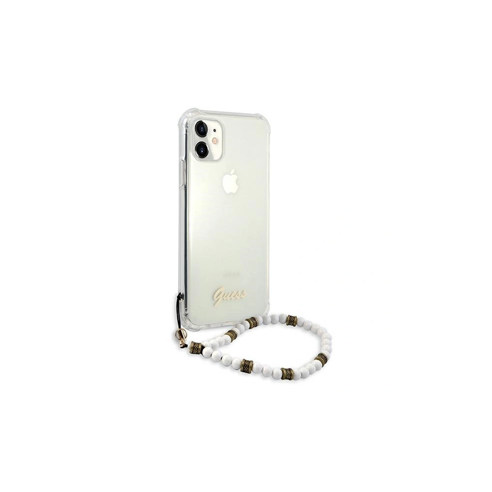 Hurtownia GSM - Etui Guess GUHCN61KPSWH Apple iPhone 11 Transparent hardcase White Pearl - GUE1182CL - {ean13} - Hurt