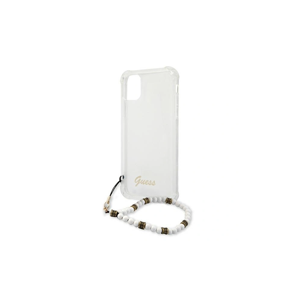 Hurtownia GSM - Etui Guess GUHCN61KPSWH Apple iPhone 11 Transparentní tvrdý obal Bílá perla - GUE1182CL - {ean13} - Hurt