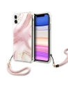 Etui Guess GUHCN61KSMAPI Apple iPhone 11 różowy/pink hardcase Marble with cord Collection