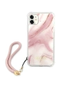 Wholesale Guess GUHCN61KSMAPI Apple iPhone 11 pink hardcase Marble with cord Collection - GUE1183PNK - {ean13} - Hurt