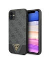 Guess GUHCN61PU4GHBK Apple iPhone 11 gray hardcase 4G Triangle Collection