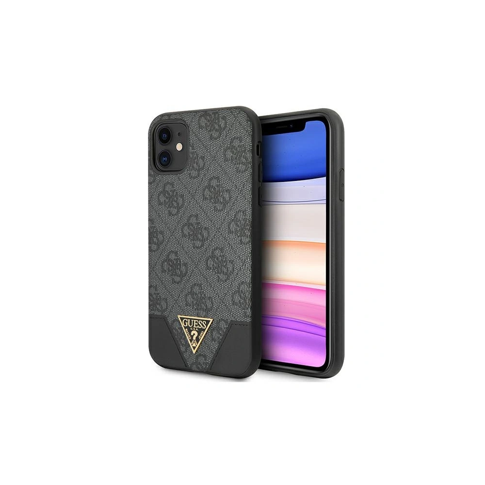 Hurtownia GSM - Etui Guess GUHCN61PU4GHBK Apple iPhone 11 szary/grey hardcase 4G Triangle Collection - GUE1184GRY - {ean13} - Hurt