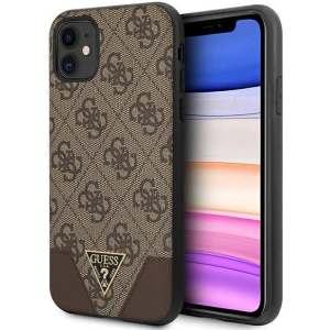 Hurtownia GSM - Etui Guess GUHCN61PU4GHBR Apple iPhone 11 brązowy/brown hardcase 4G Triangle Collection - GUE1185BR - {ean13} - Hurt