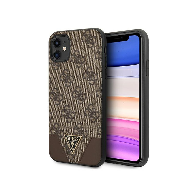 Hurtownia Guess - 3666339016302 - GUE1185BR - Etui Guess GUHCN61PU4GHBR Apple iPhone 11 brązowy/brown hardcase 4G Triangle Collection - B2B homescreen